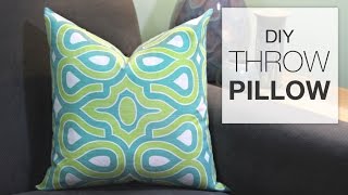 How to Sew a Throw Pillow Tutorial [upl. by Ahsinrac191]