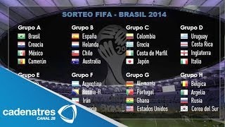 Así quedaron los grupos para el Mundial Brasil 2014 [upl. by Carman]