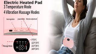 Portable Cordless Electric Heating Massage Pad Menstrual Period Cramps Back amp Belly Wrap cramps [upl. by Aralc]