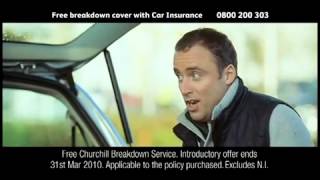 Churchill s parachute jump car insurance advert [upl. by Ahsiram]