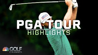 PGA Tour Highlights 2023 Wyndham Championship Round 2  Golf Channel [upl. by Akalam11]