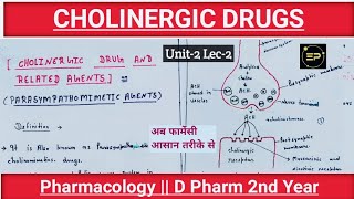 Cholinergic Drug  U2 lec2  Pharmacology  D Pharm2nd Year  by Eazy Pharma [upl. by Wixted]