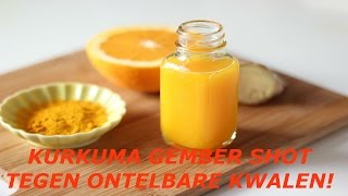 KURKUMA GEMBER SHOT TEGEN ONTELBARE KWALEN [upl. by Eetak]