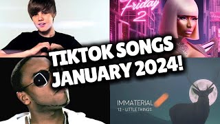 Top Trending Songs on TikTok  JANUARY 2024 [upl. by Irelav]