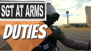 Sergeant At Arms Motorcycle Club Duties and Responsibilities [upl. by Aihn]