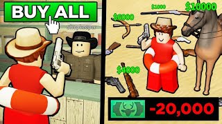 I spent 20000 in Roblox Wild West [upl. by Doran]