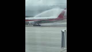 TAAG Angola inauguration flight in New Luanda International airport [upl. by Anair869]