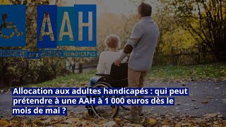 Allocation aux adultes handicapés  qui peut prétendre à une AAH à 1 000 euros dès le mois de mai [upl. by Molohs627]