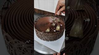 Most satisfying chocolate cake 🥺 decoration ideas chocolatecake shorts youtubeshorts viral cake [upl. by Sisely]