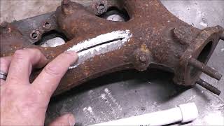 Stick Welding Cast Iron Repair with Muggy Weld [upl. by Orag]