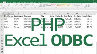 How to Connect PHP to Excel via ODBC connection Step by step instructions [upl. by Acirea]