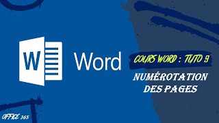 Numerotation automatique des pages dans WORD  2022 [upl. by Kalasky851]