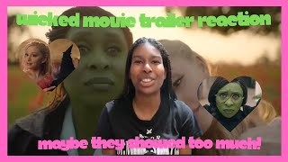 Official Wicked Trailer Reaction 💓💚 [upl. by Lorou237]