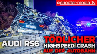 ❌ Audi RS6 nur noch Schrott ❌  Unfassbares Unfallbild  🚒 Einsatzleiter Feuerwehr sprachlos 🚒 [upl. by Jamieson]