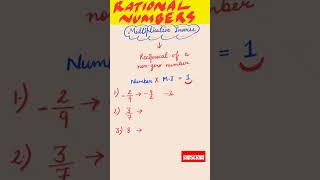 Multiplicative inverse of a number  rational numbers shorts mathshorts multiplicativeinverse [upl. by Sigismond995]