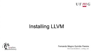 Installing LLVM [upl. by Edy]