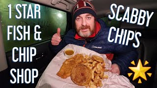 SCABBY CHIPS one star fish amp chip shop review Peterlee TASTING BRITAINS LOW STAR TAKEAWAYS [upl. by Eppes]