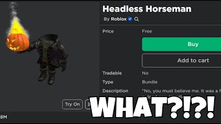 ROBLOX JUST GAVE OUT HEADLESS FOR FREE [upl. by Edmond]