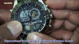 How to set timeweekmonthyear in Fastrack Sports watch  38035SP01J [upl. by Neillij]