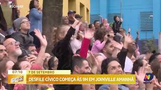 Desfile CívicoMilitar começa ás 9h em Joinville [upl. by Nwahsed674]