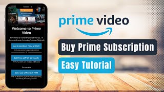 How to Buy Amazon Prime  Prime Video Subscription [upl. by Aita134]