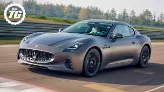 NEW Maserati GranTurismo Folgore – £200k 750bhp AllElectric GT Car Tested  Top Gear [upl. by Eneryt]