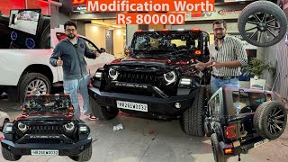 Mahindra Thar Modification Worth Rs 800000  Best Place For Thar  Thar Modification  Bharat Car [upl. by Aninay]