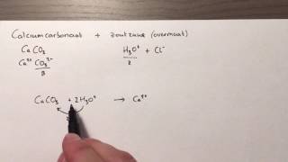 Reactie tussen calciumcarbonaat en overmaat zoutzuur [upl. by Nahraf415]