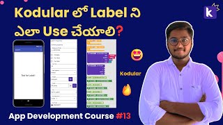 How to Use Label in Kodular amp Use Label in App making in Telugu Kodular Tutorial kodular appmaking [upl. by Batish]