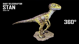 Rebor ™ Baby Velociraptor  Stan  Winston amp Stan  360° [upl. by Savart]