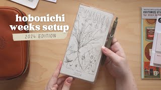 how im using my hobonichi weeks ✸ 2024 planner setup [upl. by Senalda661]