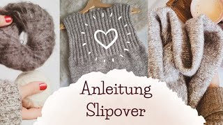 Slipover Suchtlappen  super einfache Anleitung  first knit projekt [upl. by Aneelad]