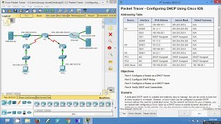 8133 Packet Tracer  Configuring DHCPv4 Using Cisco IOS [upl. by Yllet]