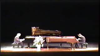 Coplands Hoedown for two Pianos Played by Shaun Manley and Eric Bell in 2001 Age 18 [upl. by Rebeh749]