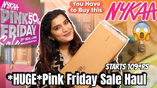 HUGE Nykaa Pink Friday SALE HAUL  Upto 80 Off  Makeup  Skincare Super Style Tips [upl. by Ravilob107]