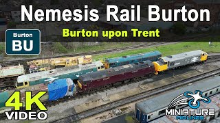 Nemesis Rail at BurtononTrent Aerial Flyover in 4K [upl. by Sillyhp645]