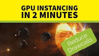 Unity3D  2 Minute Tips  Use GPU Instancing to reduce drawcalls when batching wont [upl. by Asssilem]