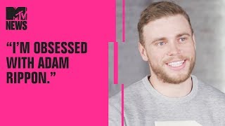 Gus Kenworthy on His Olympic Kiss Britney Spears amp Being Obsessed w Adam Rippon  MTV News [upl. by Oicul]