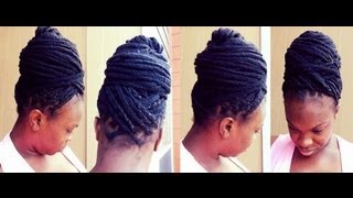 142 YARN BRAIDS  Nefertiti Updo thanks chocol [upl. by Uranie]