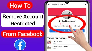 How To Remove Account Restricted From Facebook 2023  Fix Account Restricted In Facebook [upl. by Bathelda]