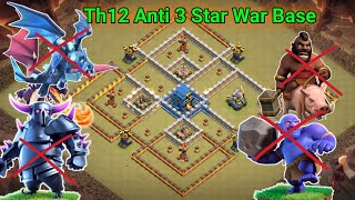 Th12 Anti Electro Dragon War Base  Th12 Anti Dragon War Base  Th12 Anti Dragon BASE [upl. by Pelpel]