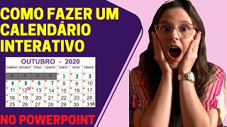 Como Criar um Calendário Interativo no PowerPoint LIVE [upl. by Hwang912]