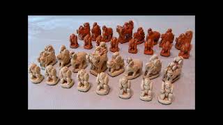 The Oldest Chess Set Ever Discovered in the World  Chessmen Reproduced by AncientChesscom [upl. by Yenittirb]