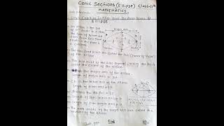 conic section ellipse class 11th maths conicsection conics conicsections highschoolmath [upl. by Hsoj]