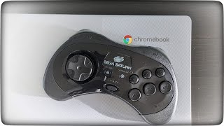 RetroBit Sega Saturn Wireless Controller  Gaming with a Chromebook shorts [upl. by Esemaj490]