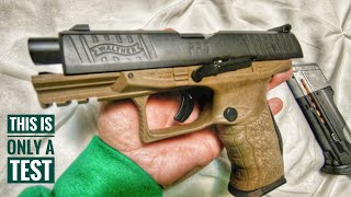 WALTHER PPQ M2 LE 43 Cal vs BRYNA HD XL 68 Caliber Projectile Launcher quotThis is only a Testquot [upl. by Enaht678]