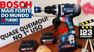 TUDO SOBRE A MAIS POTENTE DO MUNDO PARAFUSADEIRA E FURADEIRA A BATERIA BOSCH 18V150 BITURBO [upl. by Sitoiganap]