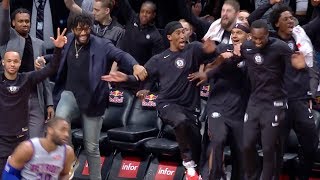 The BEST Nets Bench Reactions amp Celebrations [upl. by Lierbag21]