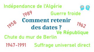 Comment mémoriser une dates  exemple brevet [upl. by Ydnolem6]