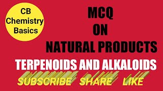 MCQ ON NATURAL PRODUCTS [upl. by Ohare]